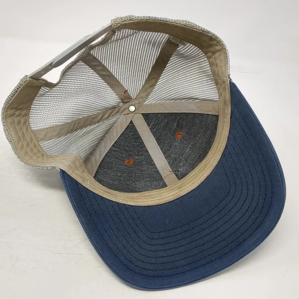 You Know Trucker Hat Orange Blue Gray One Size Surfer Patch Mesh Back Snapback
